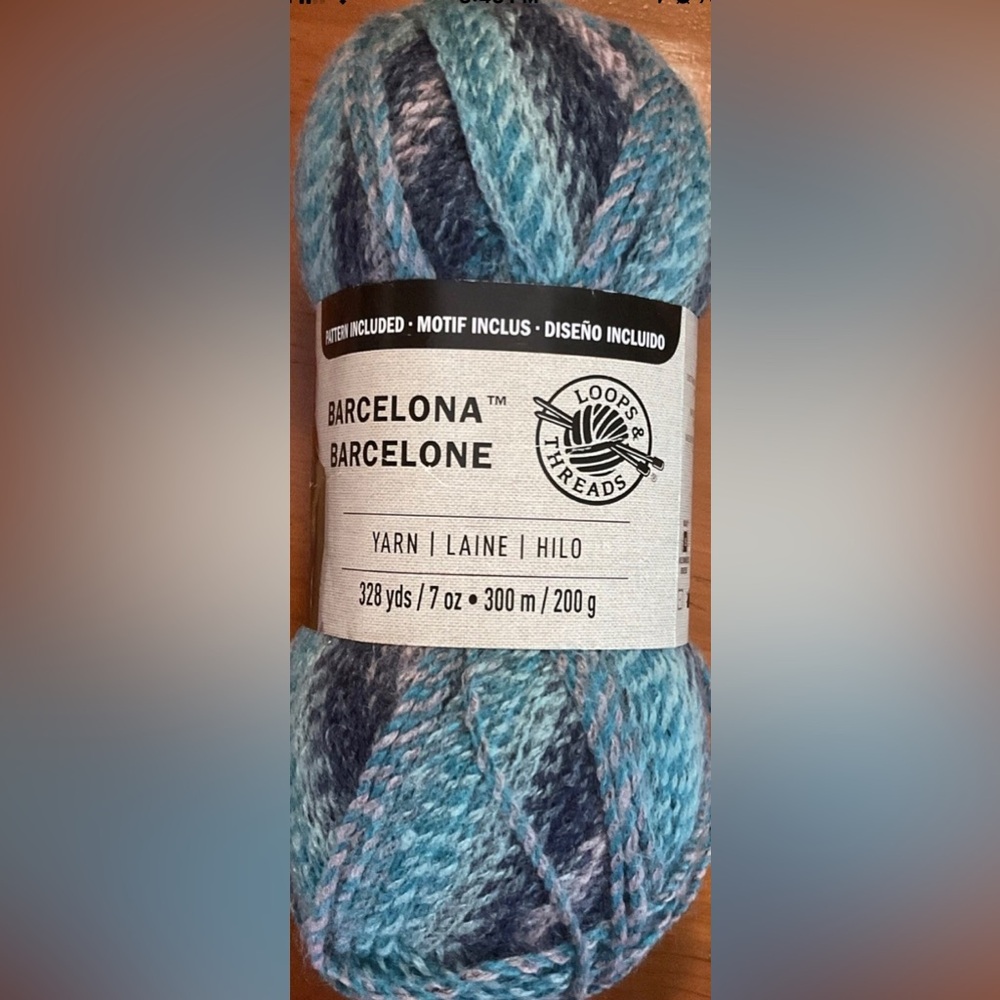 Loops & Threads Barcelona Yarn | Color: Breeze | Multi - Blue | Crochet & Knit